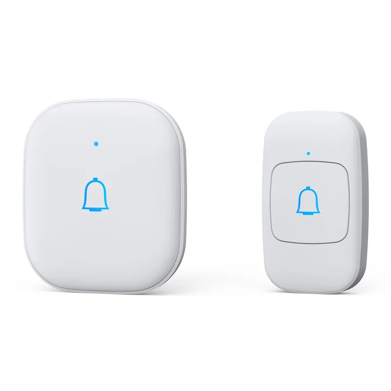 LED Flahing Indicator 56 Music 115dB 1Receive 1Button Ring Doorbell Waterproof Wireless Doorbell US UK EU plug