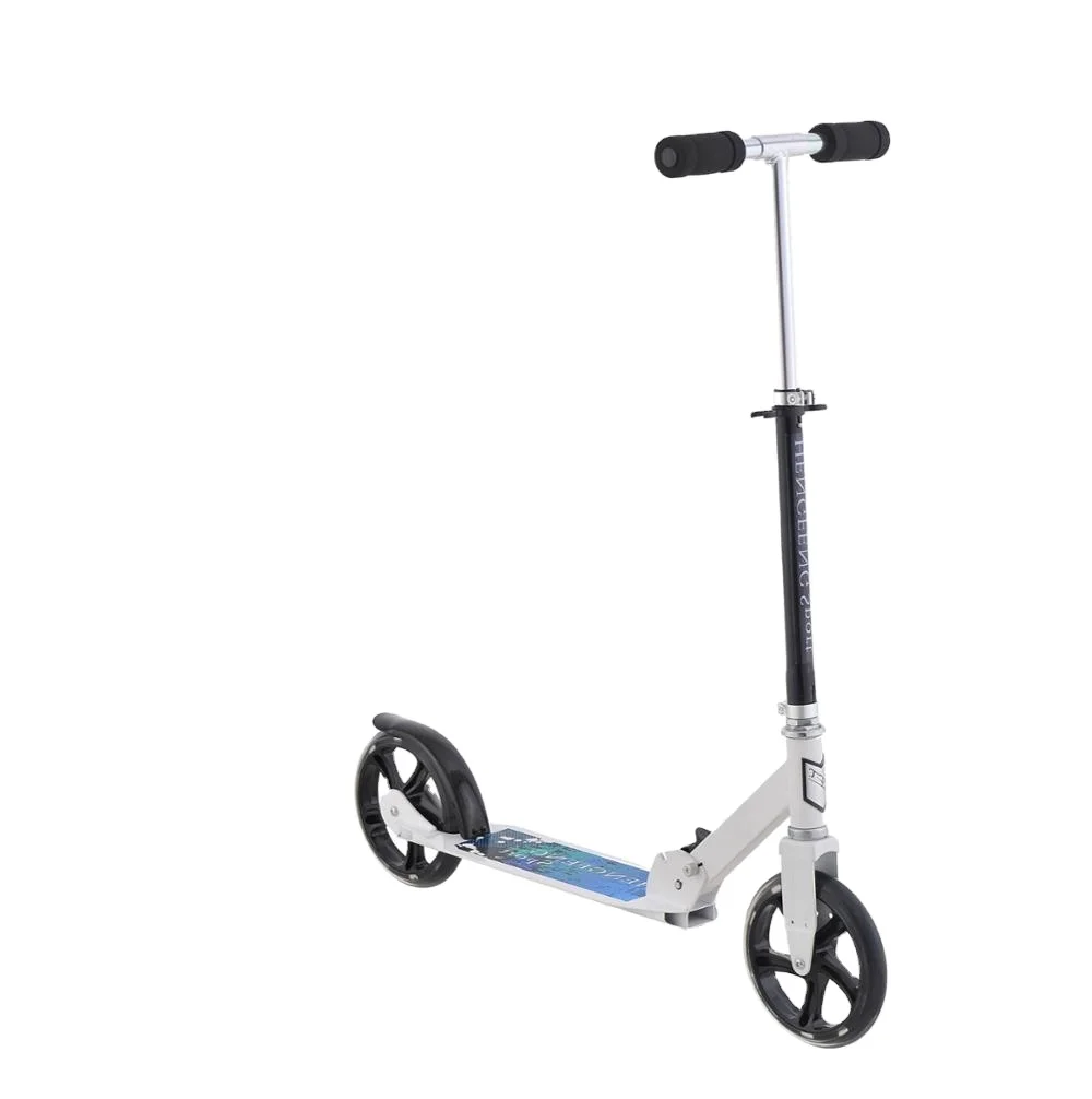 
hot sale foldable height adjustable 200mm PU big wheel adult kick foot scooter 