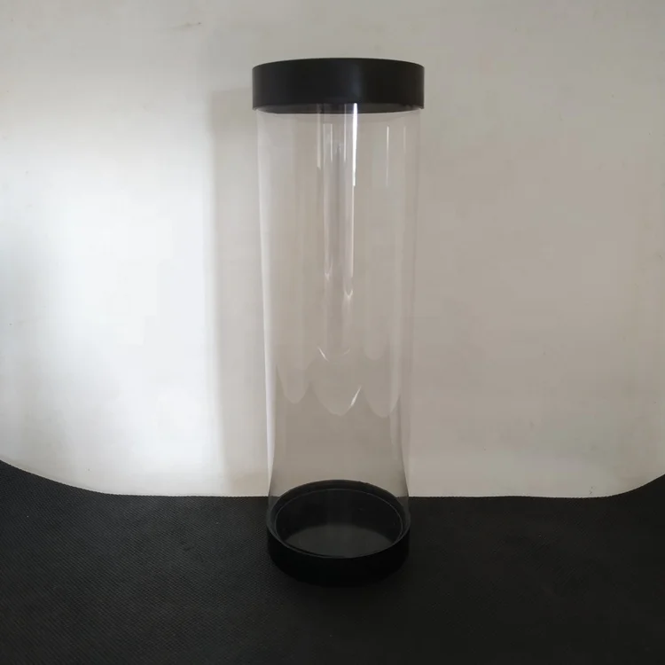 Custom style size Clear Plastic Cylinder Packaging Tube Container