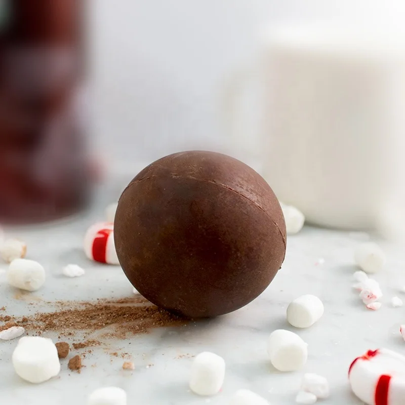 Какао-бомбочки премиум-класса темный шоколад горячий с молоком сладкие конфеты зефир твердый узор в виде шариков