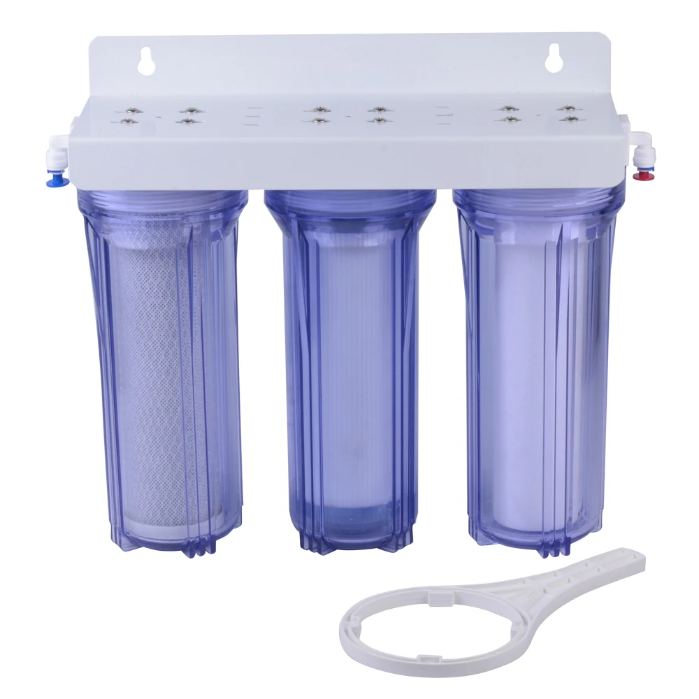 manufacturer 10 inch big blue water filter housing water purifier three stage home 3 stages water filter for sediment filter