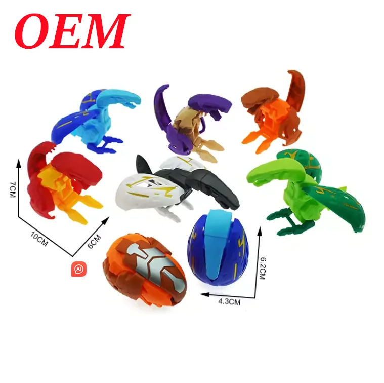 OEM New Style Plastic Deformation Dinosaur Egg Without Printing For Dinosaur Head For Kids Early Education Deformed Toys