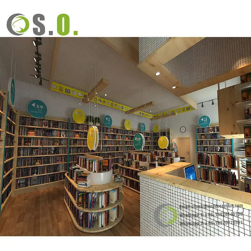 Library Book Shelves Bookstore Furniture Wooden Used Library Bookcases Wood Bookshelf Library