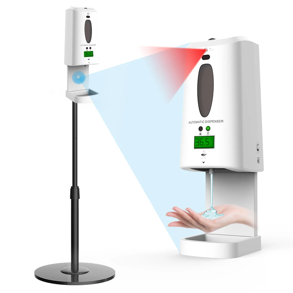 LIEN OEM thermometer 1300 ML automatic liquid soap auto hand sanitizer dispenser intelligent sterilization equipment