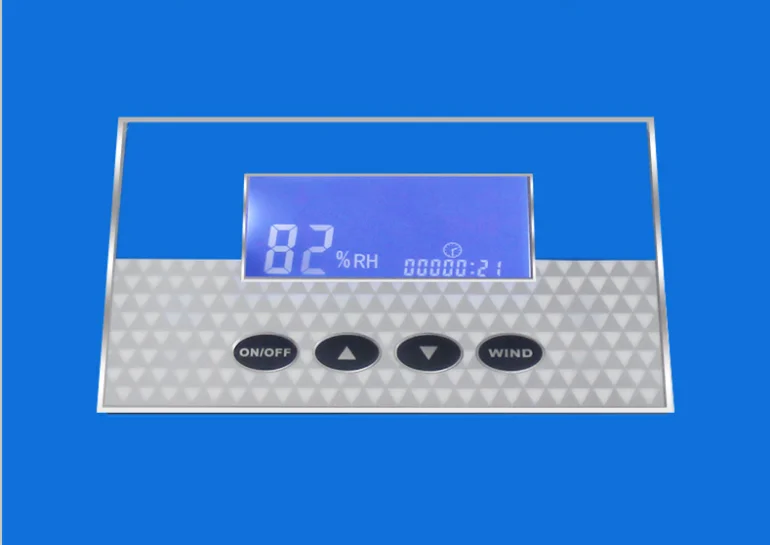 Self defrosting dehumidifier machine with LCD panel