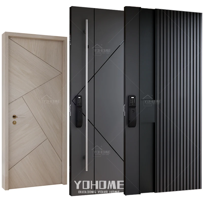 Yohome professional manufacturer custom enter home door luxury main door for houses security front doors for houses designs