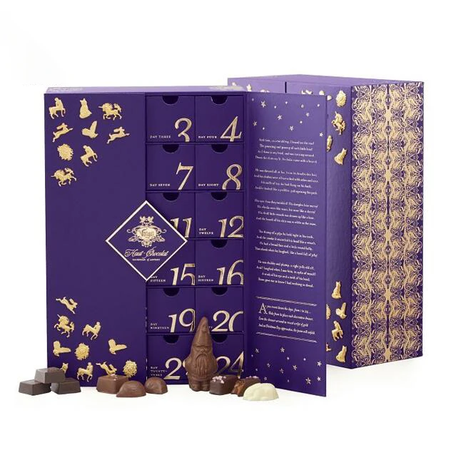 Custom advent calendar packaging gift box with your own design