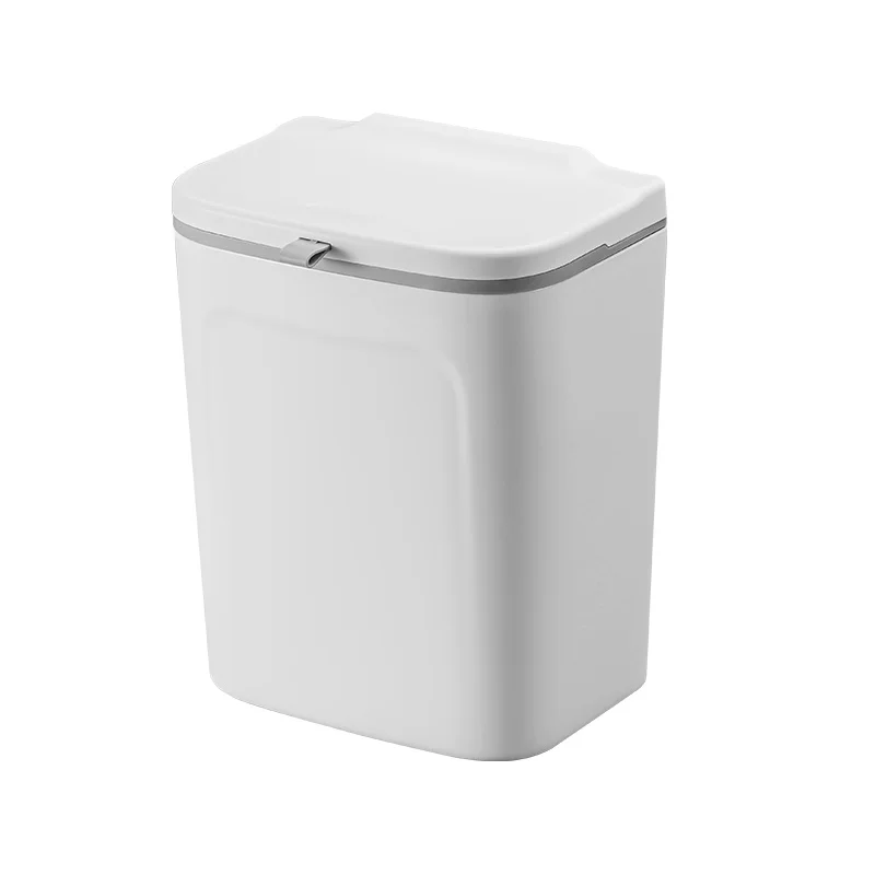 Многофункциональная Пластиковая мусорная корзина Shuangqing с крышкой, настенная подвесная мусорная корзина для кухонного шкафа, двери