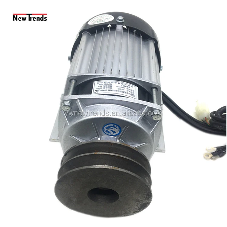 BM1418ZXF 350W 48V  Double Pulley Belt Drive DC Brushless Motor For Electric Tricycle Equipment Modification