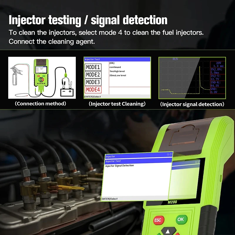 M200 New Product Pre-sale motorcycle scan 17 Cables Upgrade Software Thermal data printing motorcycle scanner with Wifi