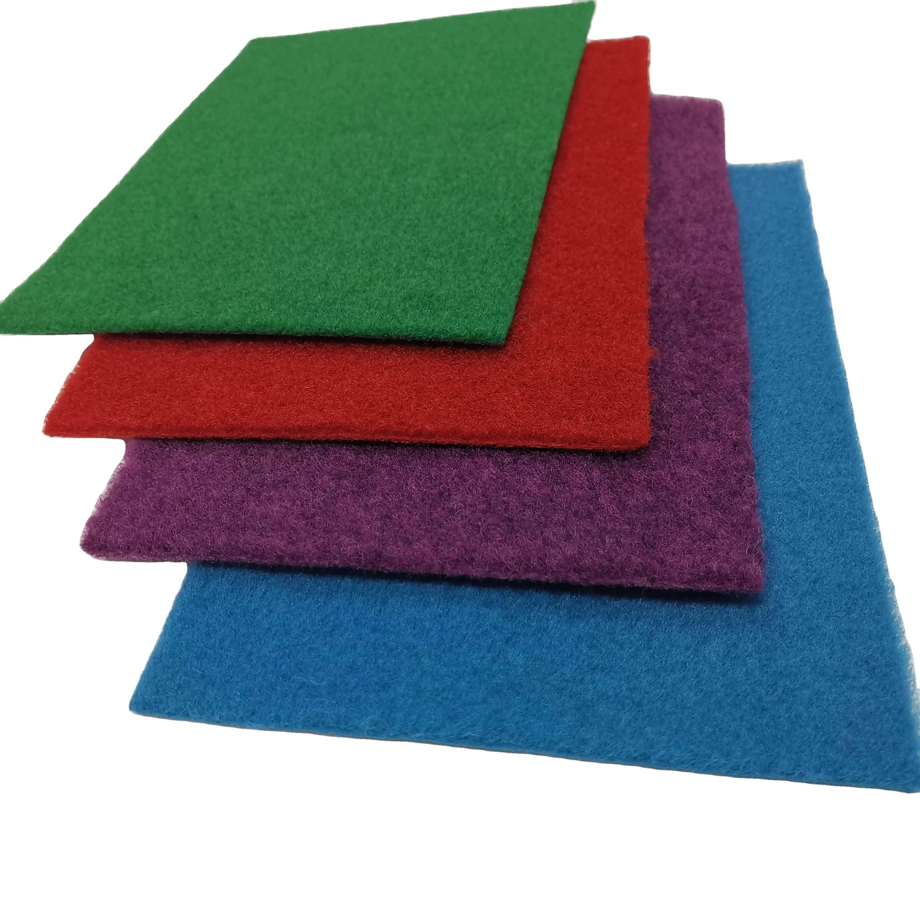 chemical fiber soft needle punched carpet recycled polyester felt fabric floor rolls for stairs