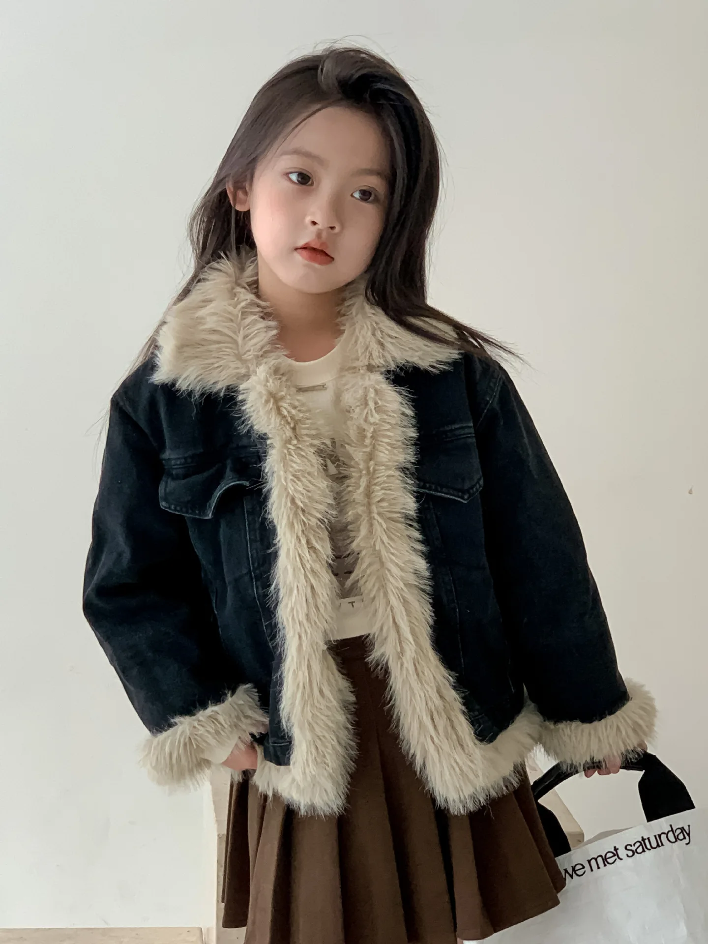 Winter Children Clothing thickened warm lamb Plush casual for Girls Long Sleeve Jacket Kids Girl Coats
