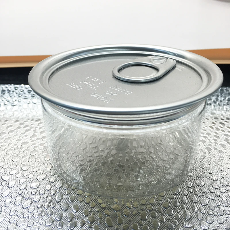 
Pressitin Ring Pull Tin Can and Base 100ml Food Preserve Ring Pull Stay-Tab Canister Sealed Top 