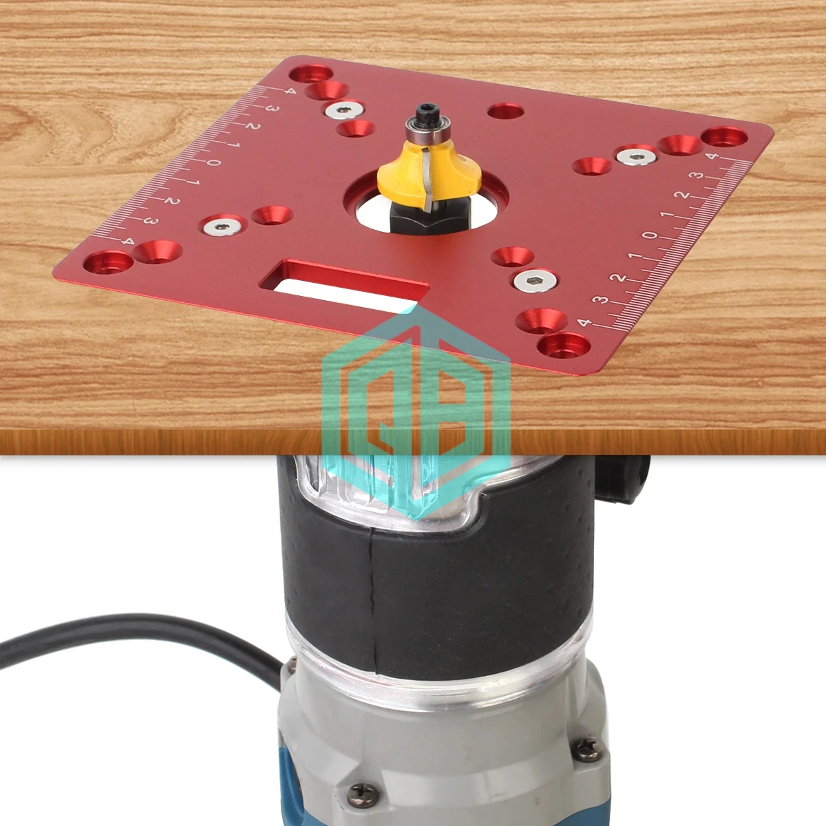 Multifunctional Aluminium Router Table Insert Plate Woodworking Trimmer Electric Wood Milling Flip Plate for DIY Working Benches