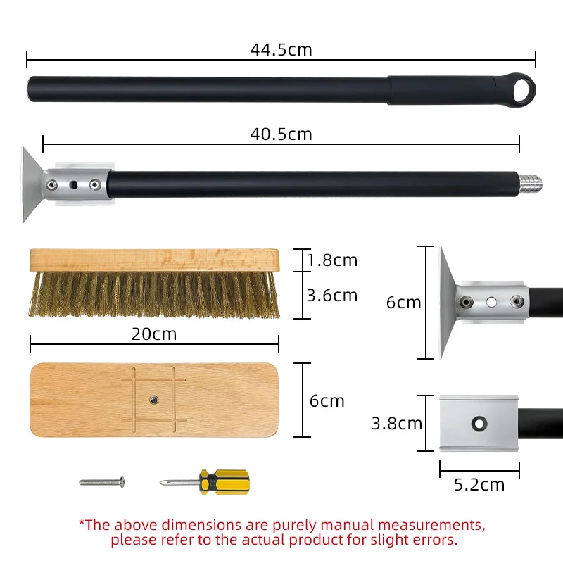 Best pizza tools recycle Pizza Oven Brush With Brass Bristles and Steel Scraper Oven brush cleaner pizza & bakery oven brush