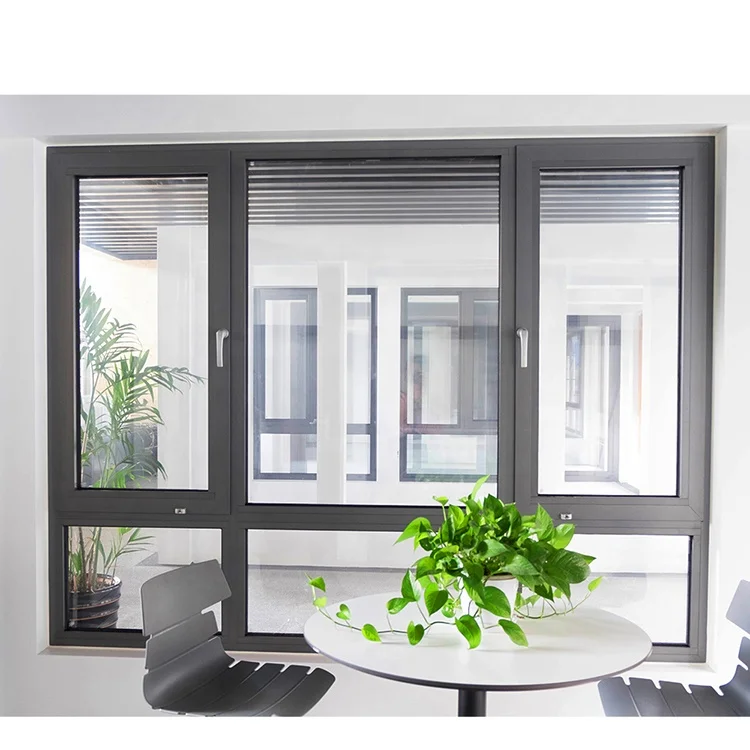 Minglei NFRC double glazed insulated aluminium glass casement windows design energy efficiency aluminum window