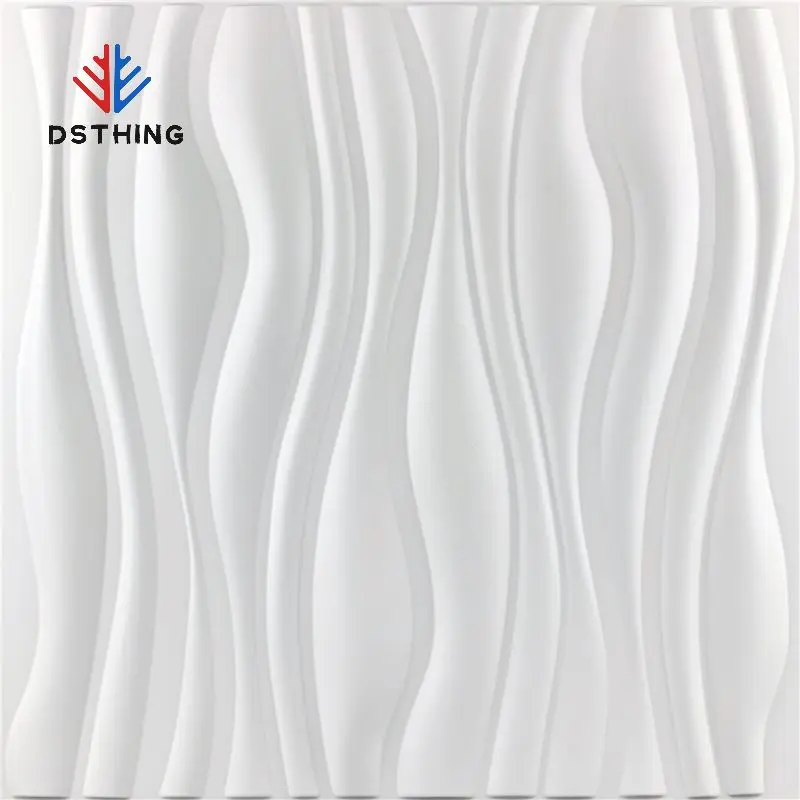 DSTHING D056 Extremely Outstanding Quality Green Material Decorative 3d Pvc Wall Panel For Household
