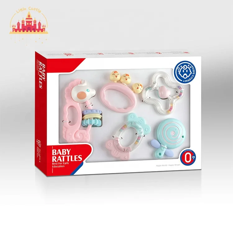 Baby Educational Activity Sensory Toy Plastic Rattle Ball With Fruit Teether SL21A070