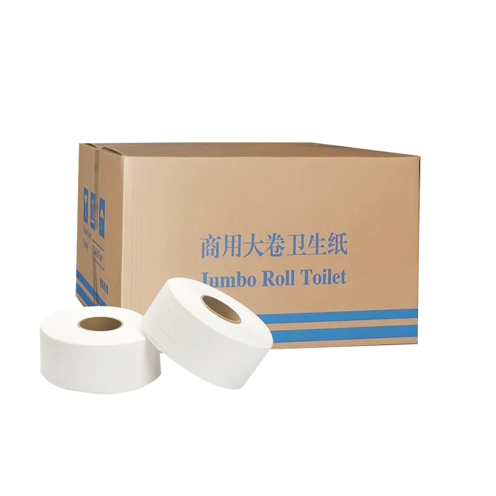 Jumbo Toilet Paper Roll Print Custom logo Cheap Price Virgin Wood Pulp Bathroom Big Toilet Tissue 3ply Skin Friendly