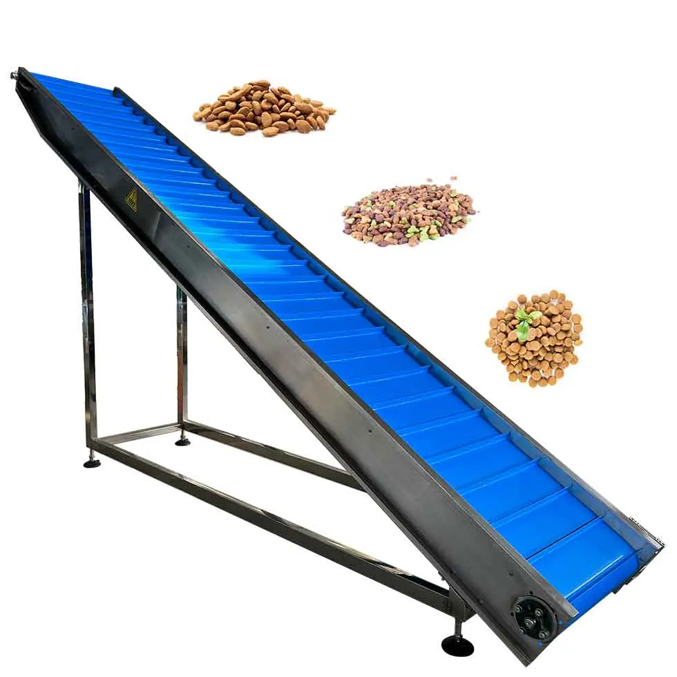 Factory price professional customized climbing conveyor for bulk material , grain , dough