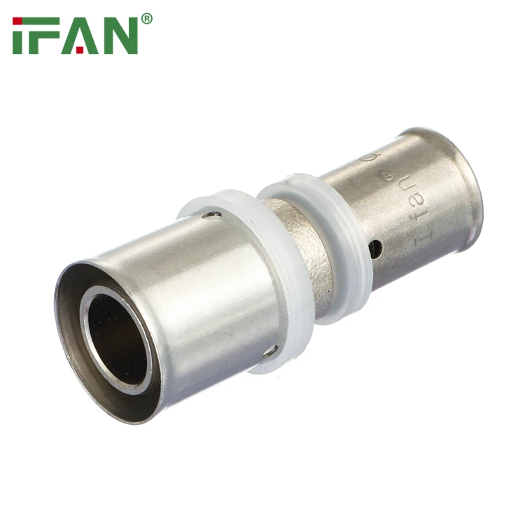IFAN Hot Sales Equal Adapter 16MM 25MM 32MM PEX Fittings Brass Press Fitting For PEX Pipe
