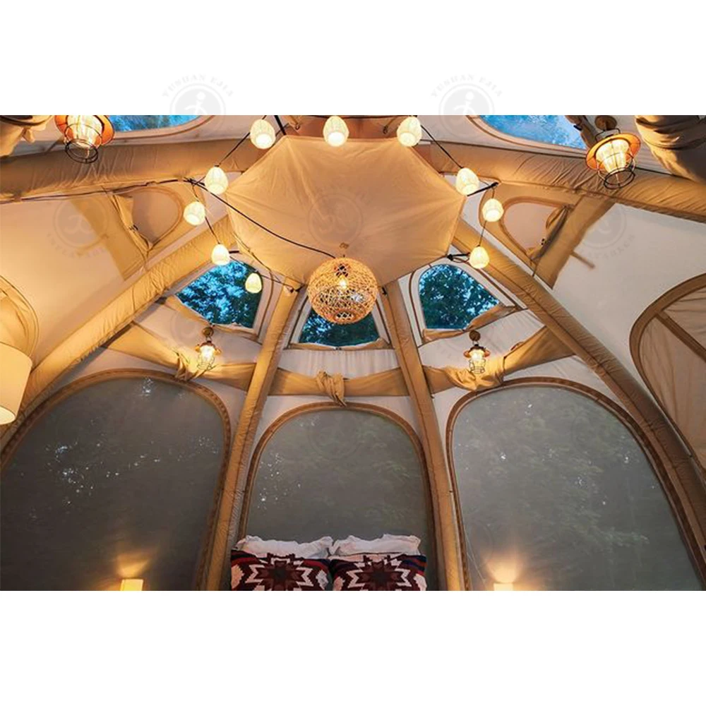 Octopus Inflatable Camping Tent House Glamping Outdoor Tents Waterproof Dome House Canopy Screen Blow Up Tent