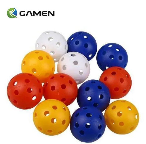 GAMEN multi color outdoor practice 26 holes air flow bulk training mini plastic hollow golf ball