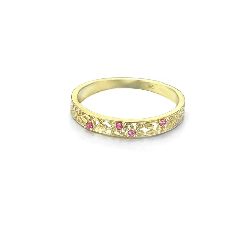 
New Corundum Women Jewelry 100% Authentic Solid Yellow 14K Gold Ring Mount Fast Shipping 2pcs A Lot 