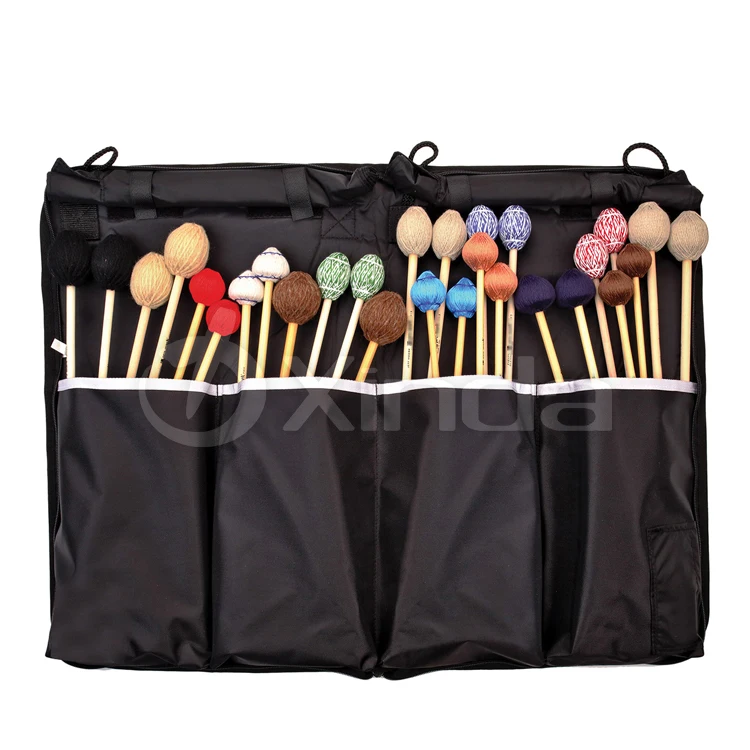 OEM Travel Percussion Accessories Organizer Open Flat Hanging Marimbas Mallet Storage Bag