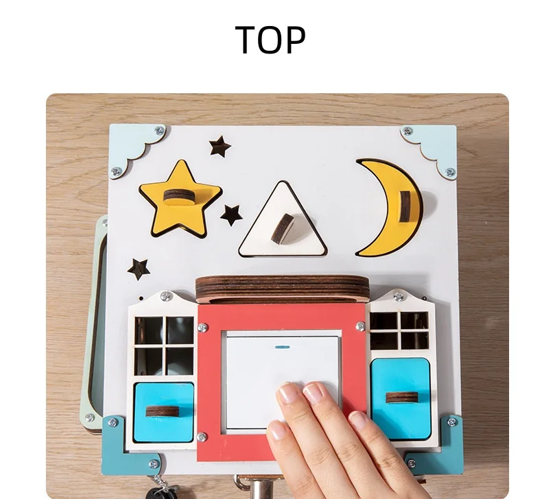 New Design Large Multifunctional Wooden Busy Box Educational Cube Toy Unisex  montessori toys Other Educational Toys for kids