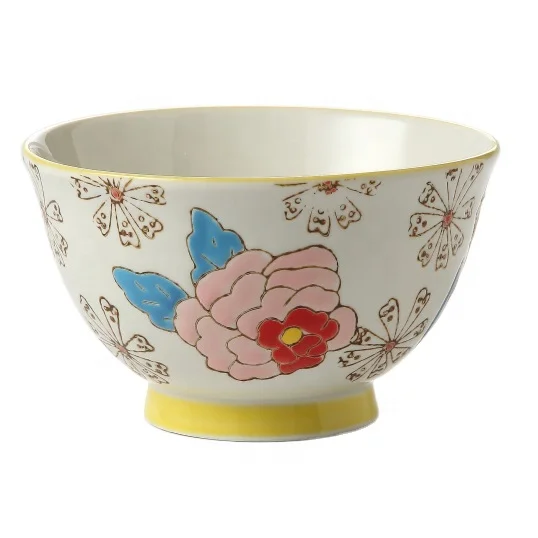 
Chinese factory supply handpainted Home Decoration 5 Inch Round Ceramic small Bowls Dinner Rice Bowl 