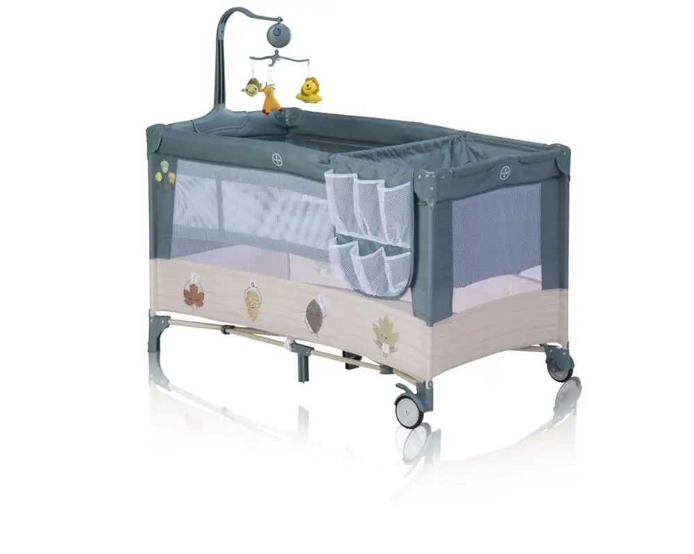 
EN716 Baby Foldable Playpen Baby Crib Travel Cot 
