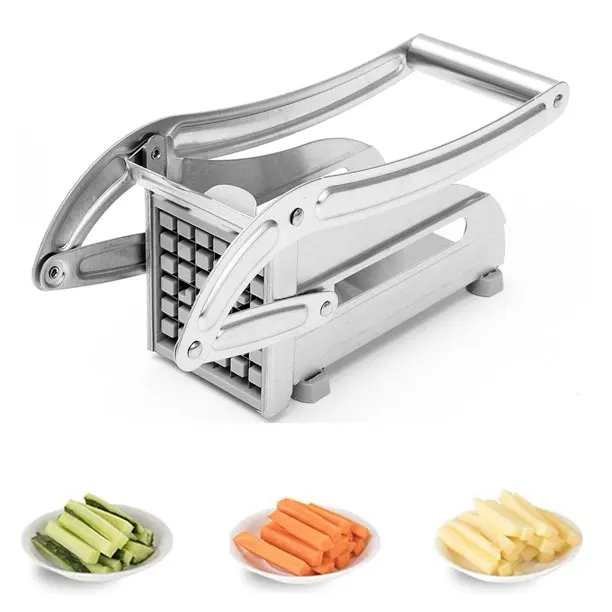 2024 Hot Selling  French Fry Cutter Professional Potato Slicer with No-slip Suction Base Onion Chipper with 2 Blades