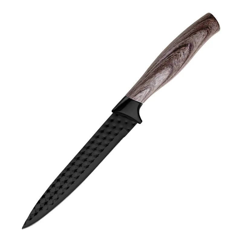 Customized 3 Pcs Diamond Grain Kitchen Utensils Full Set Kitchen Knife Gift with Hollow Handle