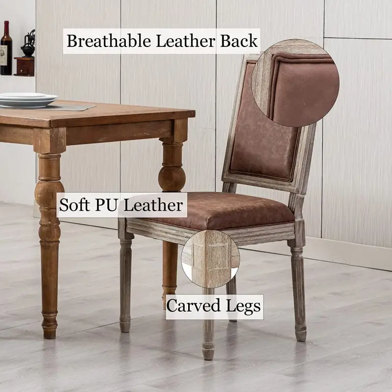 Vintage european solid wood restaurant dining chair backrest hotel chair