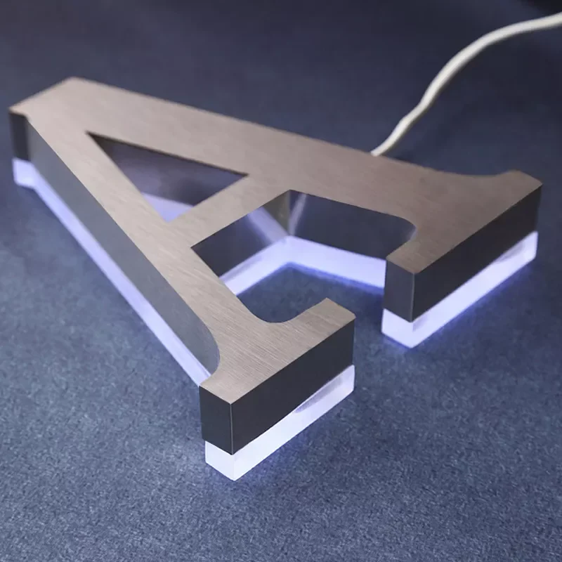custom acrylic letter external indoor illuminated building signs led channel letters for shop brand signage