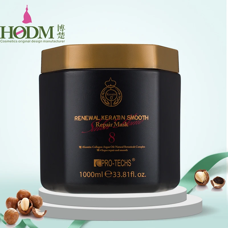 Private label Keratin treatment super repair and smooth Coolagen argan oil natural  botanicals complex hair mask