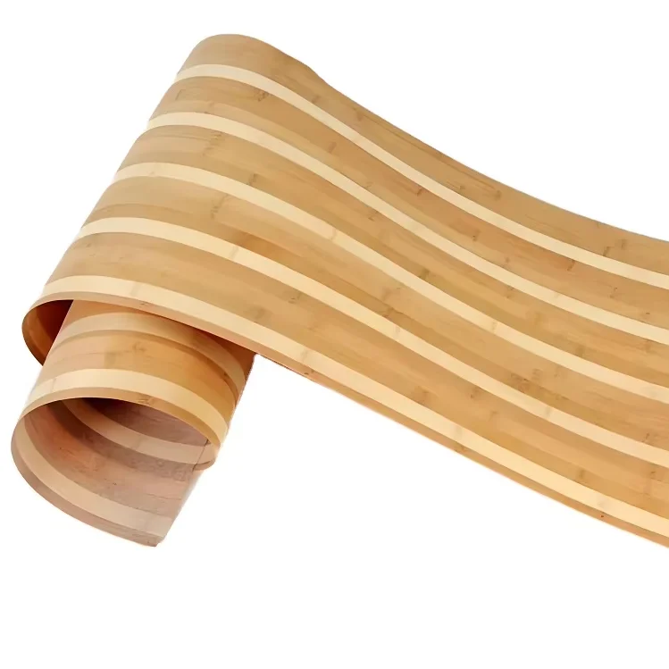 Various Styles Custom Carbonized Level Natural Bamboo Veneer Engineered Wood Veneer for Furniture Interior Decoration Cabinetry