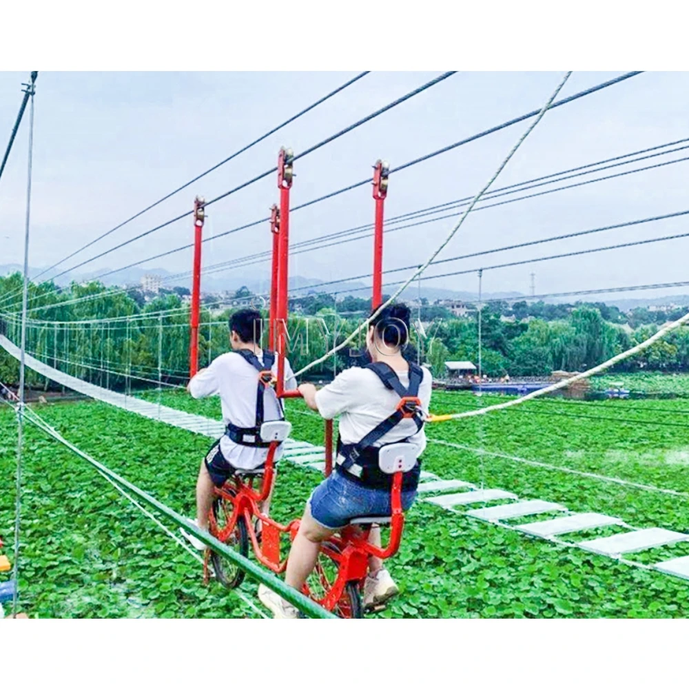 Outdoor commercial adventure amusement mountain park playground high altitude challenge ride game sky bicycle