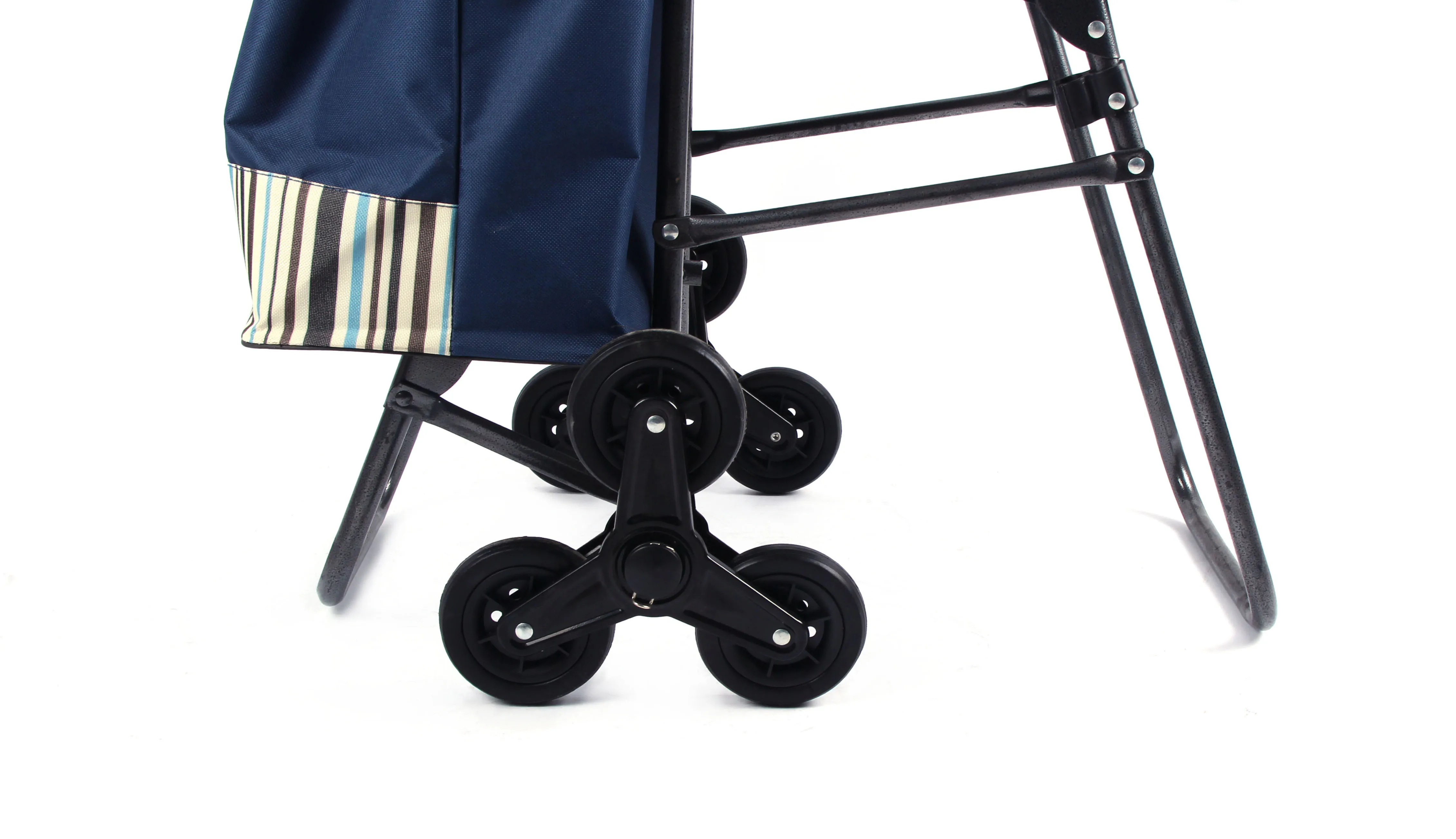 Six wheels shopping trolley with seat go upstairs