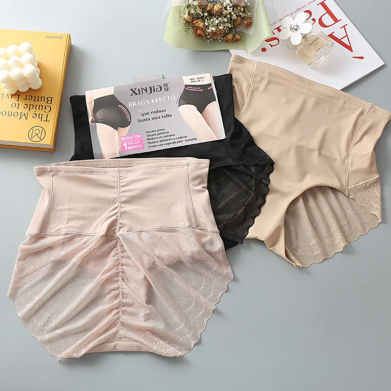Plus Size Sexy Underwear for women Mid-waist control briefs Fashion Lace Underwear