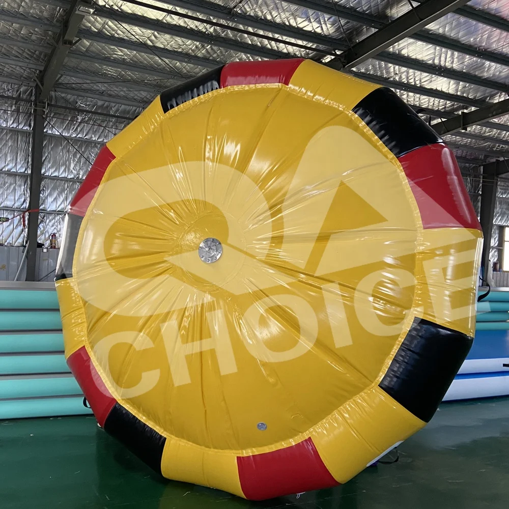 Commercial Inflatable Water Spinner Gyro for Water Park Games Flying Disco Boat Towable Aquatic Water Saturn Rocker