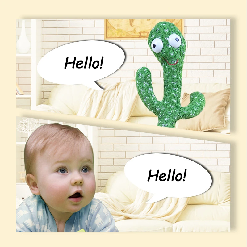 Говорящий кактус, танцевальные игрушки, говорящие повторно перезаряжаемые электронные плюшевые игрушки, крутящийся пение, танцор, беспроводной говорящий кактус