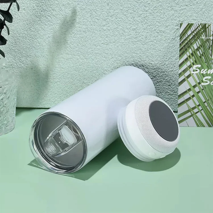 AilinGalaxy USA China Warehouse 20oz Stainless Steel Straight Smart Wireless Sublimation Blanks Speaker Tumbler With blue tooth