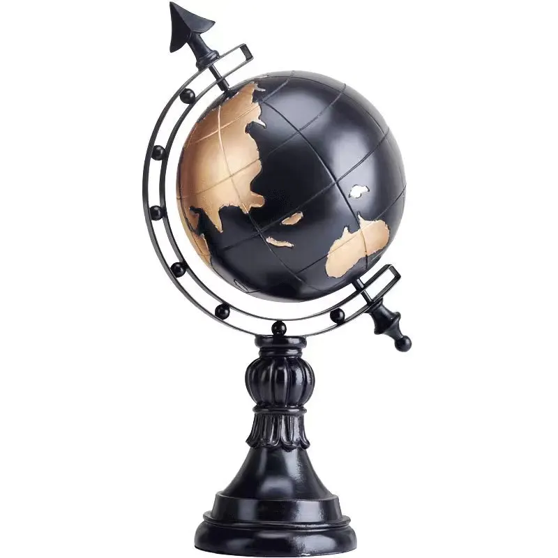 Delicate Luxury Design Vintage resin and metal globe Study Decoration Pieces for Decoration use