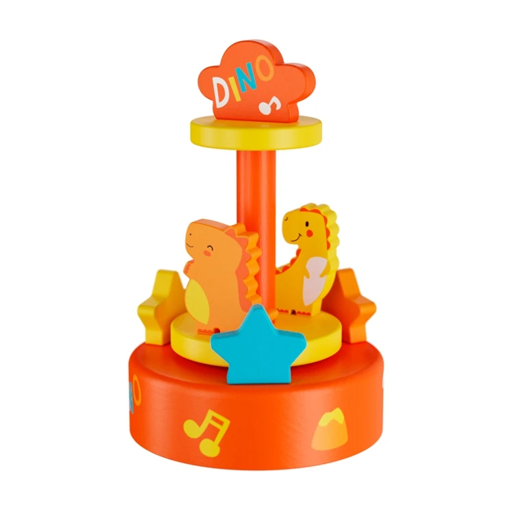 La doyee wooden kids dancing doll music box toy