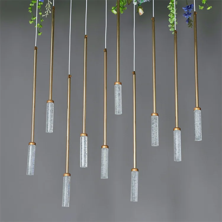 The New 10 Luminous Acrylic Chandelier Wedding Hall Is Decorated With Wedding Props Decorative Lamps And Glass Column Lamps