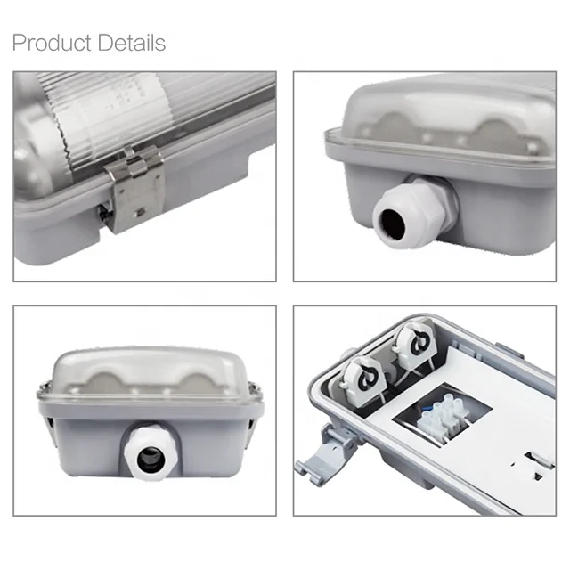 
Good price PC cover ABS base IP65 T8 LED Tube waterproof tri-proof light Fixture 