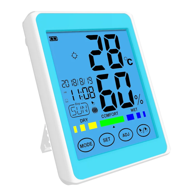 CH-913 Wall Clock Electronic Temperature Humidity Household Table Clock Thermometer Hygrometer