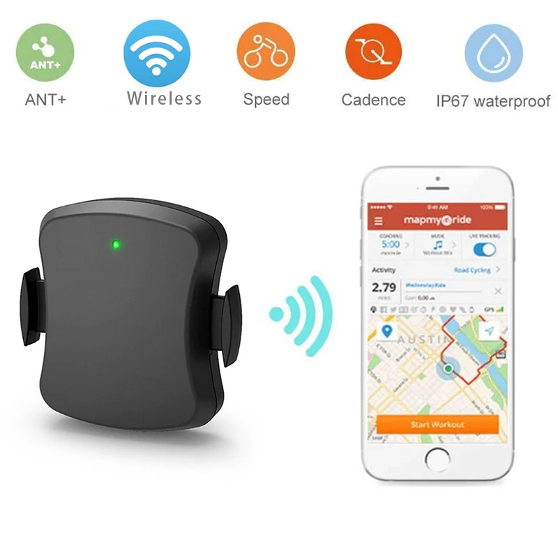 Riding bike for Blue tooth ANT+ cycling cadence/speed sensor for Zwift/Wahoo